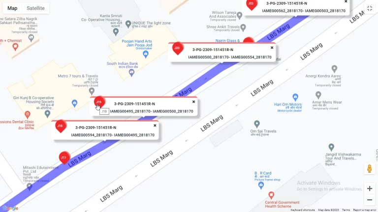 Cross Country Pipeline Construction Management Software work progress monitoring using map