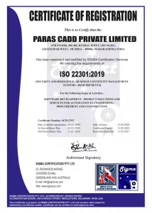 ISO 22301:2019 Certified